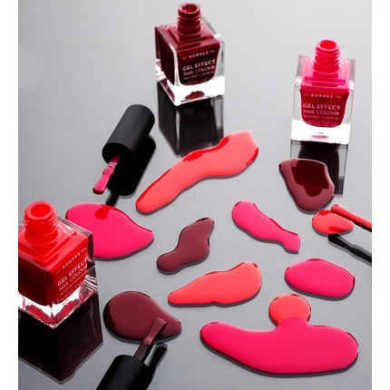 KORRES Sweet Almond Nail Colour 59 Wine Red Vegan Nail Polish with Gel Effect 11ml