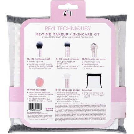 Real Techniques Me Time Makeup Brush and Skincare Kit 6 Piece Valentine's Day Gift Set