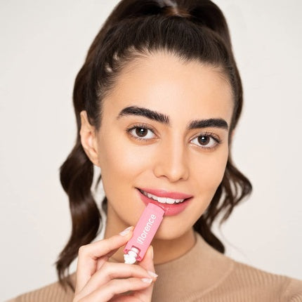 Florence by Mills Oh Whale Tinted Lip Balm Sheer Moisturizing Lip Balm Pink Guava and Lychee Vegan & Cruelty-Free