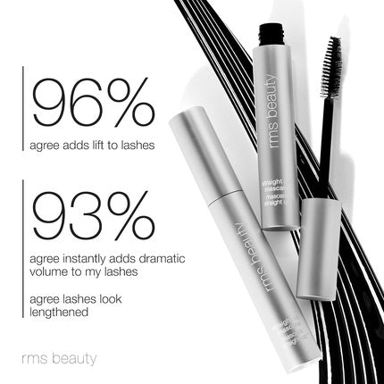 RMS Beauty Straight Up Volumizing Peptide Mascara Black Volume and Length 0.15 Fl Oz