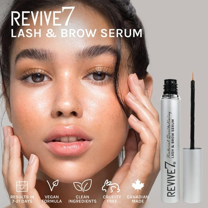 The Original Revive 7 Lash Serum Brow Enhancer Eyelash Eyebrow Booster Enhanced Formula for Long Full and Thick Eyelash and Brows Irritation Free Made in Canada