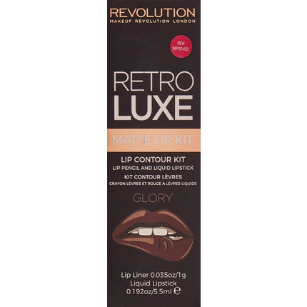 Makeup Revolution Retro Luxe Lip Kit Matte Glory 1g + 5.5ml