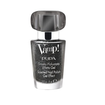 Pupa Vamp! Scented Gel Effect Nail Polish Sparkling Edition 308 Dazzle Black