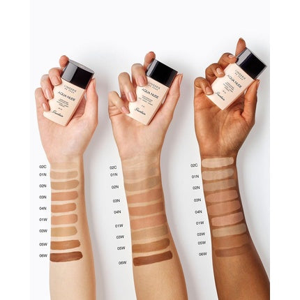 Guerlain Lingerie Skin Foundation Aqua Nude 06w Tres France Dore SPF 20
