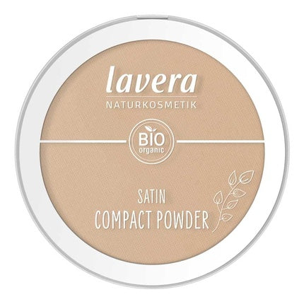 lavera Satin Compact Powder Tanned 03 Nude with Organic Almond Oil and Rice Powder 9.5g