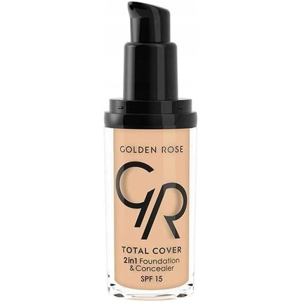 Golden Rose Total Cover 2 in 1 SPF15 Foundation & Concealer 02 Ivory