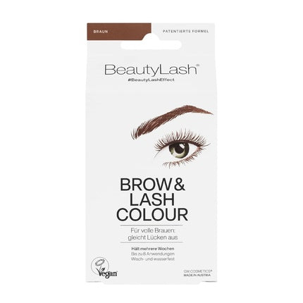 BeautyLash BROW & LASH COLOUR - Fills Gaps for Full Brows and Intensely Brown Lashes - Vegan, Smudge-proof and Waterproof - Lasts up to 6 Weeks - 7ml
