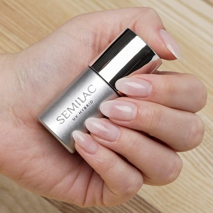 Semilac Base/Top 2in1 Base and Top Coat for Hybrid Nail Polish 7ml UV LED Innovative Formula Protects Nails