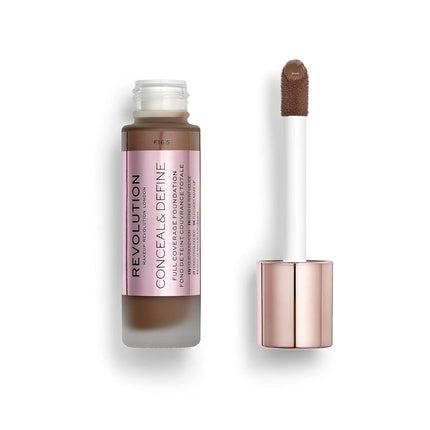 Makeup Revolution Conceal and Define Concealer Full Coverage Matte Finish C17.7 for Dark Deep Skin Tones Vegan Cruelty-Free 0.7 Fl Oz