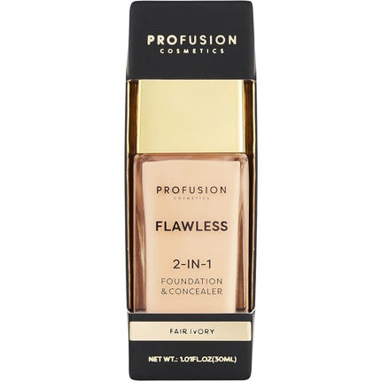 Profusion Cosmetics Flawless 2-in-1 Foundation and Concealer Fair Ivory