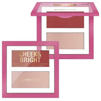 Cheek & Bright Cream Blush and Highlighter Palette POSH Rose