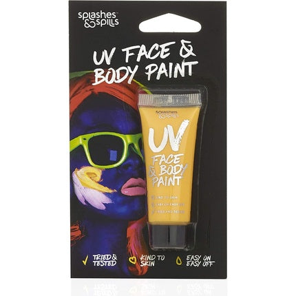 UV Neon Glow Face & Body Paint 10ml Yellow