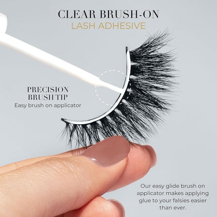 Lilly Lashes Black Eyelash Glue Brush-On for False Eyelashes