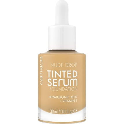 Catrice Nude Drop Tinted Serum Foundation Lightweight Hydrating Buildable Coverage Enriched with Hyaluronic Acid & Vitamin E Vegan & Cruelty Free 1.01 Ounce
