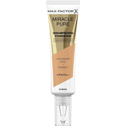 Max Factor Miracle Pure Skin Improving Foundation Spf30 Pa+++ 55 Beige - 30ml