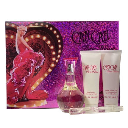 Paris Hilton Can Gift Set with EDP Spray, Body Lotion, and Bath & Shower Gel 3.4 fl oz - Pack of 4