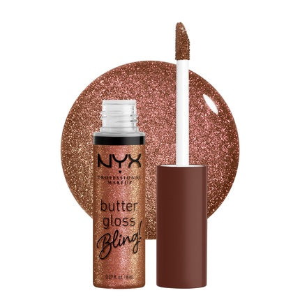 NYX PROFESSIONAL MAKEUP Butter Gloss Bling Lip Gloss Non Sticky and Shiny Vegan Lip Makeup Hustla