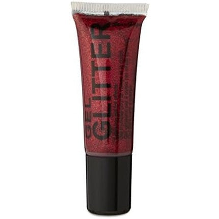 Sparkling Red Glitter Gel for Face and Body with Fine Nib Applicator