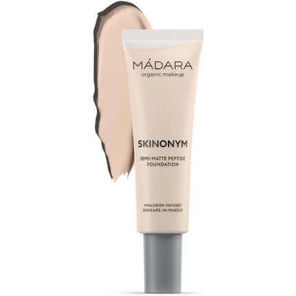 MÁDARA Organic Skincare SKINONYM Semi-Matte Peptide Foundation 10 Porcelain 30ml