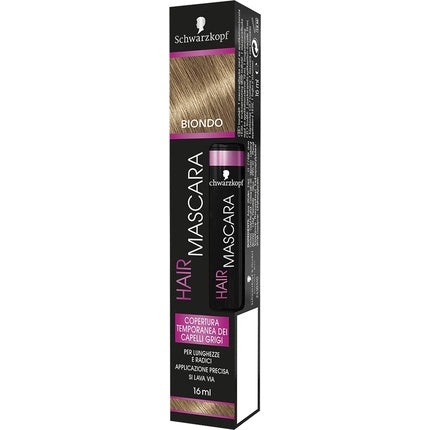 Schwarzkopf Hair Mascara Temporary Hair Mascara for Temporary Gray Hair Coverage Blonde Color 16ml
