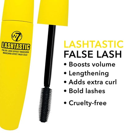 W7 Lashtastic Mascara Defining and Volumizing Black Eyelash Makeup Long-Lasting Washable