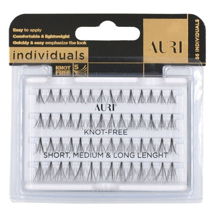 Auri Individuals Mix Artificial Eyelashes Clusters Without Strips Short Medium Long 56 Pieces