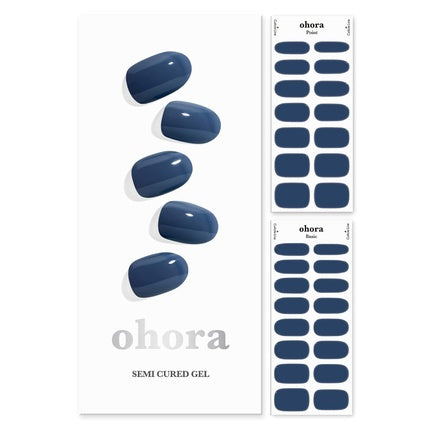 ohora Semi Cured Gel Nail Strips N Cream Indigo