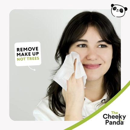 The Cheeky Panda Bamboo Makeup Remover Wipes with Rose Scent 25 Face Cleansing Wipes
