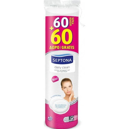 Septona Lady Care Make Up Remover Cotton Pads - 2 Packs Of 60 Cotton Pads