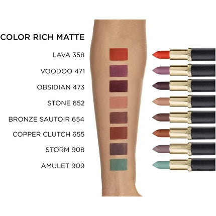 L'Oreal Paris Color Riche Magnetic Stones Matte Lipstick 654 Bronze Necklace 5ml