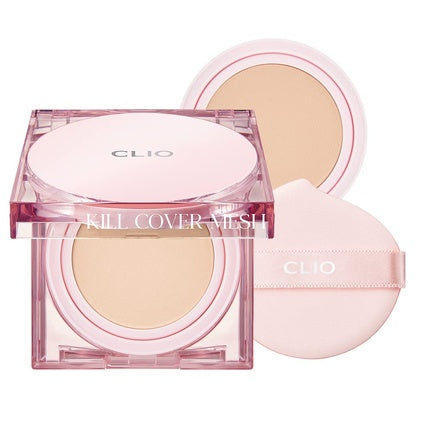 CLIO Kill Cover Mesh Glow Cushion Refill Included Foundation Cushion Korean Glowy Skin Makeup 1.04 Ounce