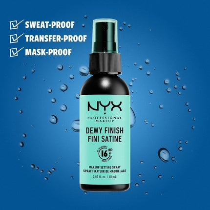 NYX Professional Makeup Setting Spray Long Lasting Fixing Lightweight Vegan Formula Dewy Finish 60ml