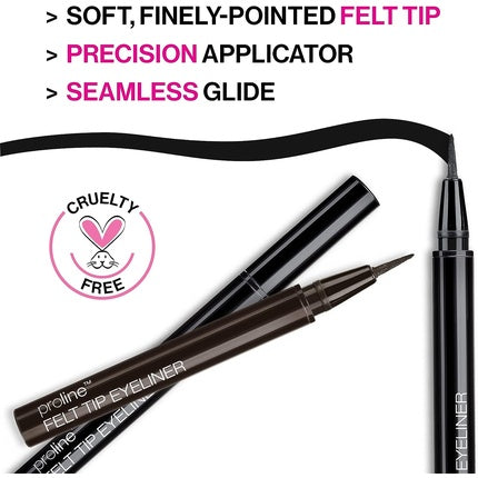 Proline Felt Tip Eyeliner - Black, 0.5g