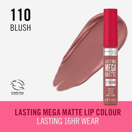 Rimmel London Lasting Mega Matte Liquid Lipstick - Long-Lasting Hydrating Vegan