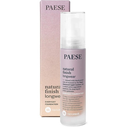 Paese Cosmetics Nanorevit 02 Porcelain Natural Finish Longwear Foundation Full Coverage 35ml
