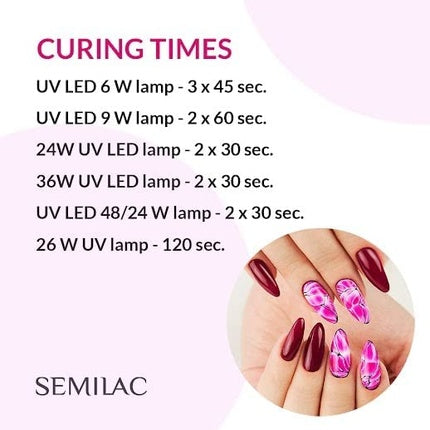 Semilac Strong Mineral Base Coat for UV Gel Nail Polish 7ml