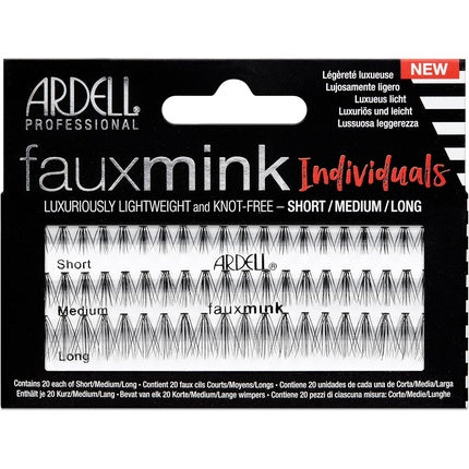 Ardell Faux Mink Individual Eyelashes Combo Pack 3 Lengths Vegan Friendly