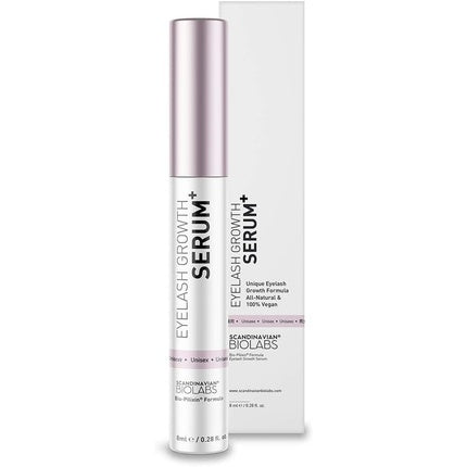 Scandinavian Biolabs Eyelash Growth Serum 6ml Eyebrow Unisex Growth Enhancer - All-Natural 100% Vegan Formula For Thicker and Longer Eyelashes For Women and Men