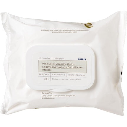 Korres Olympus Tea Detox Cleaning Wipes 30 Wipes
