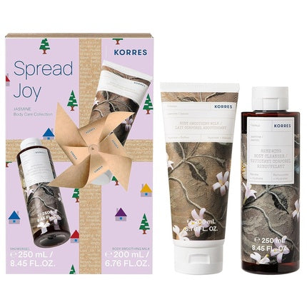KORRES Jasmine Body Care Gift Set for Men and Women - Shower Gel 250ml + Body Milk 200ml