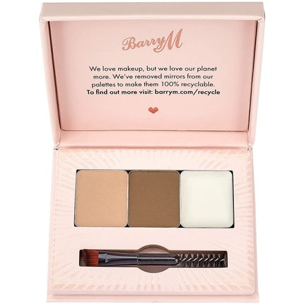 Barry M Cosmetics Fill and Shape Brow Kit Palette with Styling Soap Light Shade 4.5g
