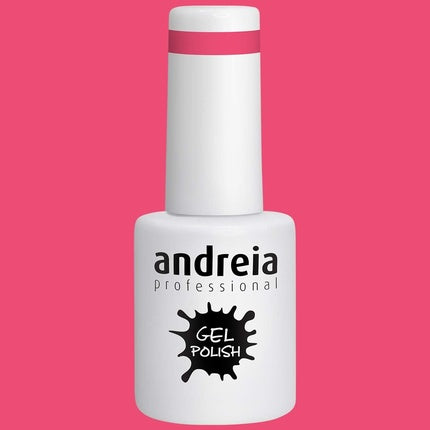 Andreia Semi-Permanent Nail Gel Polish for UV/LED Lamp Intense Shine and 4 weeks Lasting French Manicure Nail Gel Varnish Colour 264 Pink 10.5ml