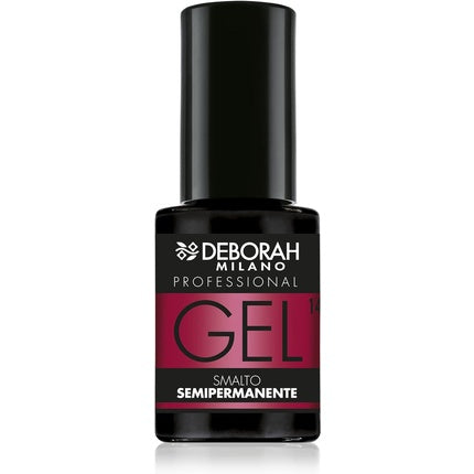 Deborah Milano Professional Semi Permanent Nail Polish #14 Strawberry Red Plumping Long Lasting for Intense and Shiny Nails 4.5ml
