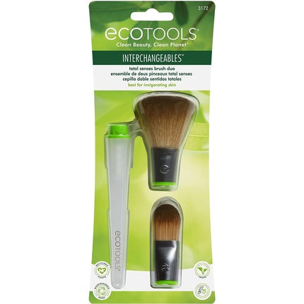 EcoTools Total Senses Foundation Brush Duo Interchangeable Makeup Brush with Aromatherapy