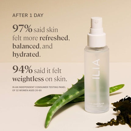 ILIA Blue Light Face Mist Non-Toxic Vegan Cruelty-Free Clean Makeup 1.7 fl oz 50 ml