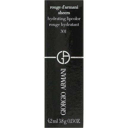 Giorgio Armani Rouge D'Armani Sheers Hydrating Lipstick for Women Number 301 Coral 3.80g