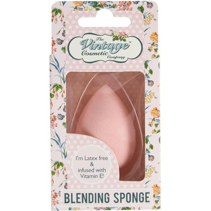 The Vintage Cosmetic Company Blending Sponge Teardrop Shaped Vitamin E Infused Make Up Sponge Pink Design