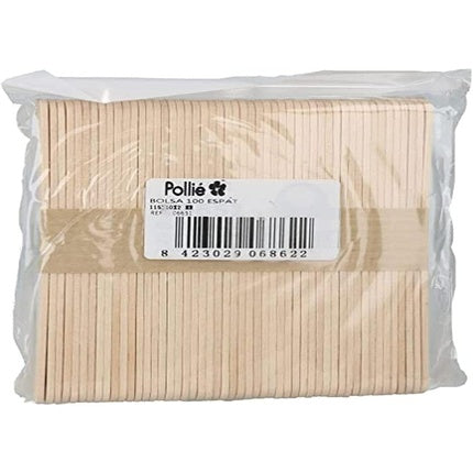 EUROSTIL Wax Spatula 100 Units 115x10x2 - Standard Size