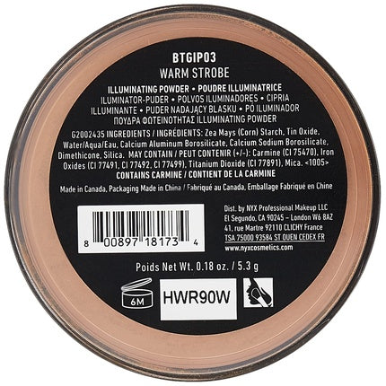 Nyx Professional Bone To Glow Illuminating Powder Warm Strobe