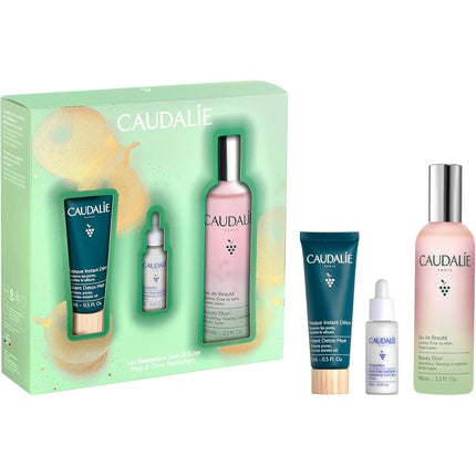 Caudalie Prep & Glow Bestsellers Set - Full Size Beauty Elixir + Free Instant